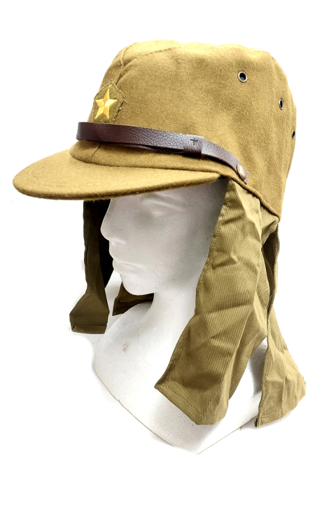 ☆【2022.07.25】旧日本陸軍 略帽 日除け垂れ付き◇レプリカ 戦闘帽